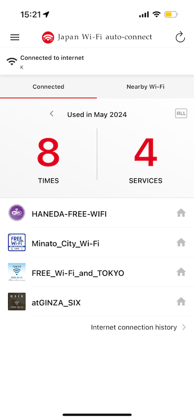 Japan Wi-Fi auto-connect