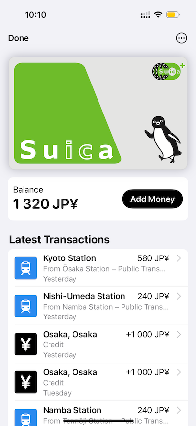 Suica prehľad